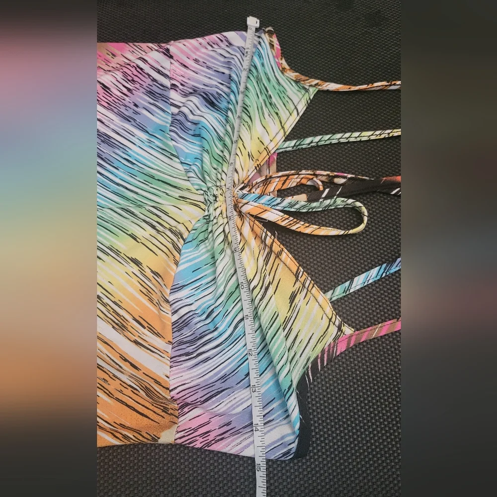 sS/M 💖 Vintage Colorful Abstract Print Dress - Picture 9 of 10